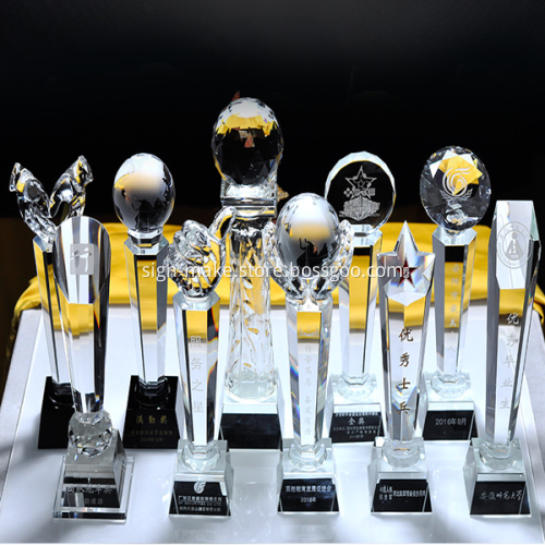Design 3D Crystal Engraved Awards Trophy
